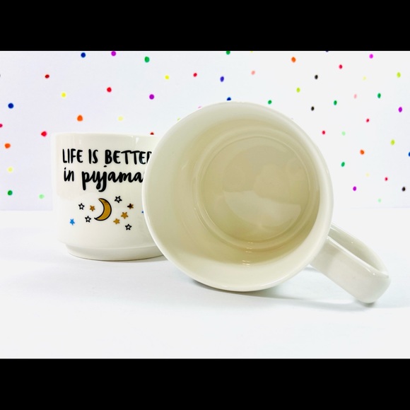 Indigo ~ “Life Is Better in pyjamas” ~ Set of 2 Mugs - Picture 7 of 8